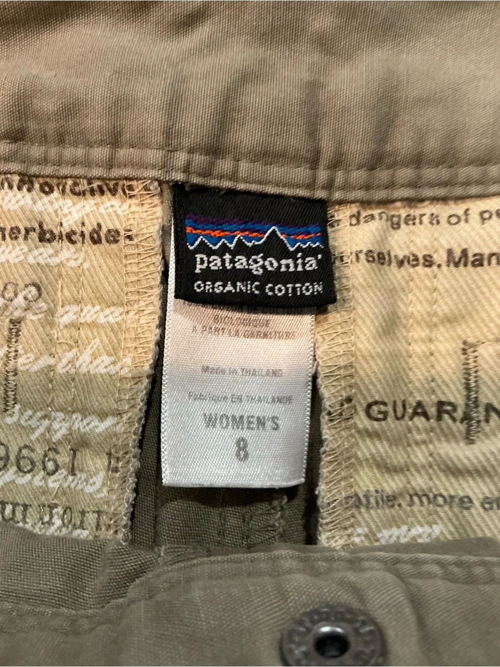 Patagonia Khaki Organic Cotton Utility Bermuda Shorts Size 8